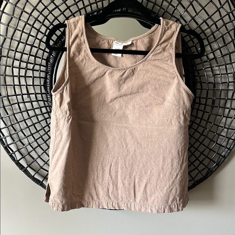 Coldwater Creek Women's Sleeveless Tank Top in Light Taupe